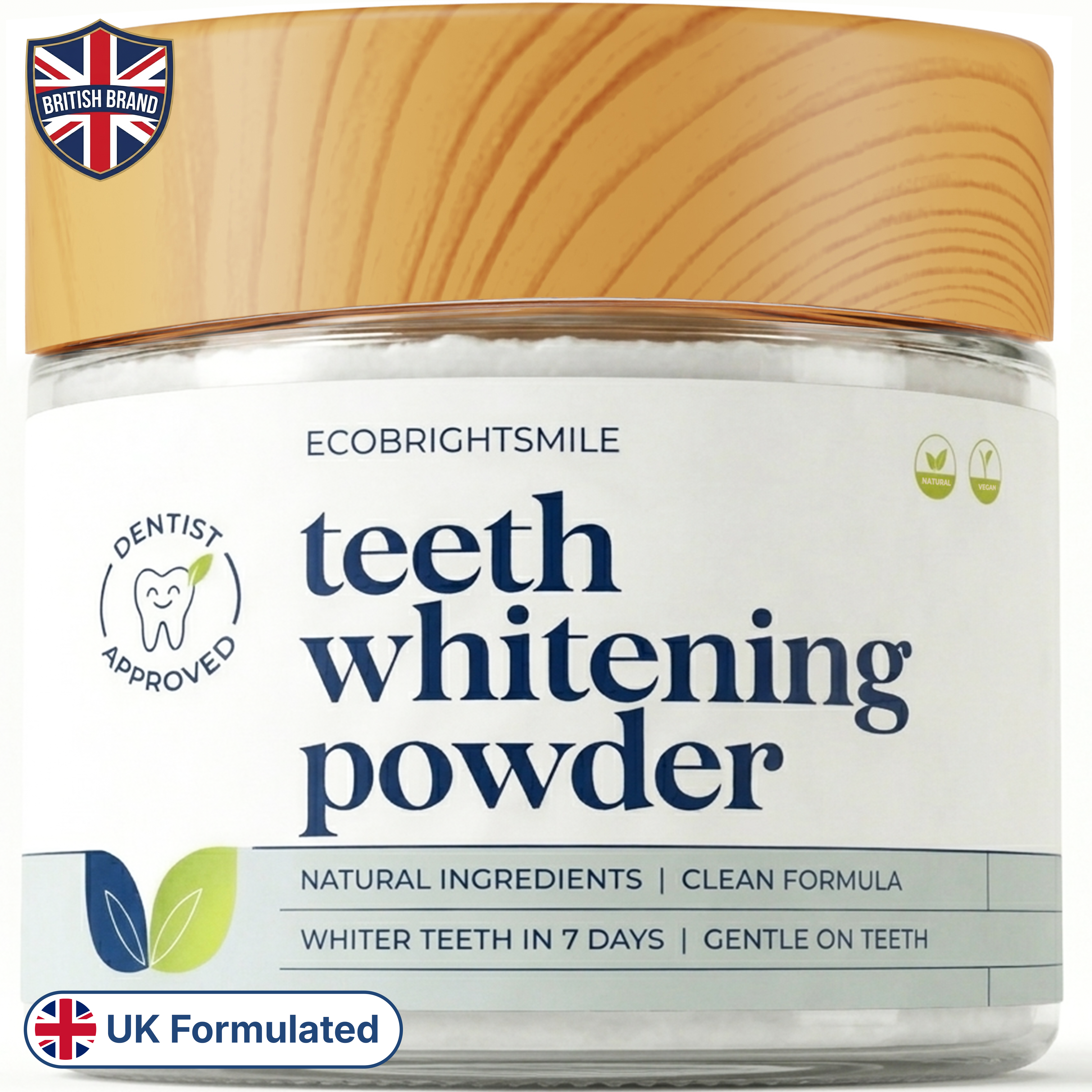 EcoBrightSmile Gentle Teeth Whitening Powder